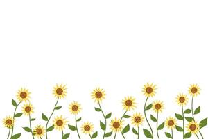 tournesols Contexte minimal style pour saisonnier conception vecteur