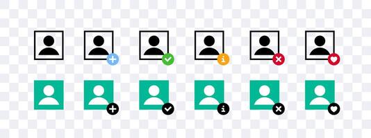 la personne profil Icônes. vecteur Icônes