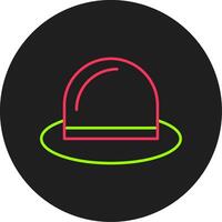 icône de cercle de glyphe de chapeau vecteur