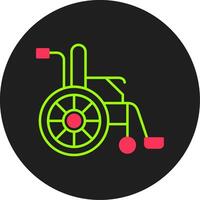roue chaise glyphe cercle icône vecteur