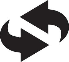 rotation flèche icône symbole forme simple figure. conception abstraite.eps vecteur