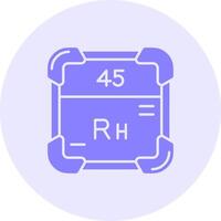 rhodium solide duo régler icône vecteur