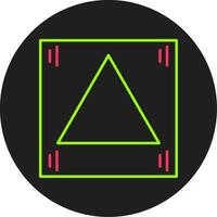 Triangle glyphe cercle icône vecteur