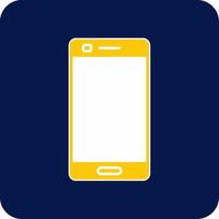 mobile téléphone glyphe carré deux Couleur icône vecteur