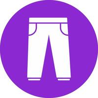 icône de cercle de glyphe de pantalon vecteur
