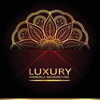 gratuit luxe d'or mandala conception pour mariage invitation vecteur