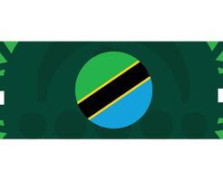 Tanzanie drapeau emblème africain nations 2023 équipes des pays africain Football symbole logo conception vecteur illustration