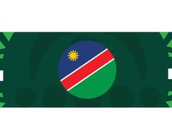 Namibie drapeau emblème africain nations 2023 équipes des pays africain Football symbole logo conception vecteur illustration