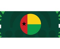 Guinée Bissau drapeau emblème africain nations 2023 équipes des pays africain Football symbole logo conception vecteur illustration