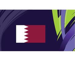 Qatar drapeau emblème asiatique nations 2023 équipes des pays asiatique Football symbole logo conception vecteur illustration