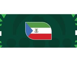 équatorial Guinée emblème drapeau africain nations 2023 équipes des pays africain Football symbole logo conception vecteur illustration