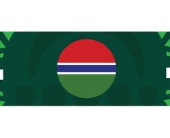 Gambie drapeau emblème africain nations 2023 équipes des pays africain Football symbole logo conception vecteur illustration