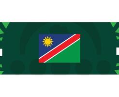 Namibie drapeau africain nations 2023 équipes des pays africain Football symbole logo conception vecteur illustration