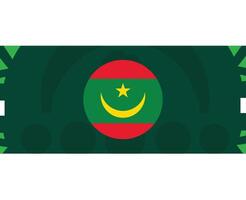 Mauritanie drapeau emblème africain nations 2023 équipes des pays africain Football symbole logo conception vecteur illustration