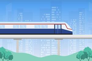 bts ciel train vecteur illustration. transport concept