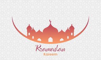 Ramadan kareem Contexte concept avec silhouette de mosquée. vecteur illustration.