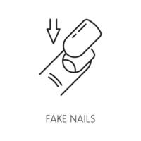 faux ongles icône pour manucure service, mains se soucier vecteur