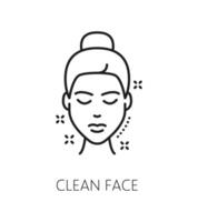 visage nettoyer icône, cosmétologie, soin de la peau produits de beauté vecteur