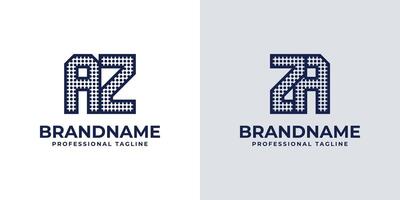 des lettres az et za point monogramme logo, adapté pour affaires avec az ou za initiales vecteur