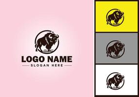 bison logo vecteur art icône graphique pour affaires marque icône bison logo modèle