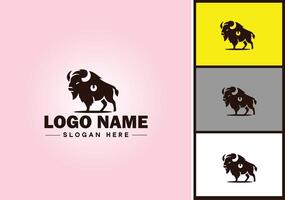 bison logo vecteur art icône graphique pour affaires marque icône bison logo modèle