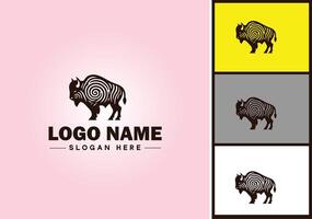 bison logo vecteur art icône graphique pour affaires marque icône bison logo modèle