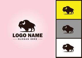 bison logo vecteur art icône graphique pour affaires marque icône bison logo modèle