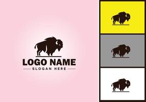 bison logo vecteur art icône graphique pour affaires marque icône bison logo modèle