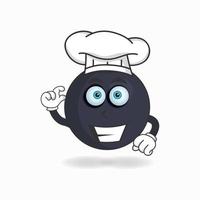 le personnage mascotte du boom devient un chef. illustration vectorielle vecteur