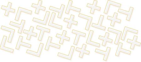 abstrait puzzle en forme de Jaune grandes lignes conception Contexte vecteur