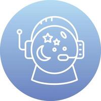 astronaute casque vecto icône vecteur