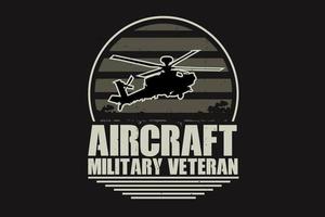 conception de silhouette de vétéran militaire d'avion vecteur