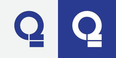 abstrait circulaire initiale lettre q logo. blanc et bleu linéaire style isolé sur foncé bleu Contexte. utilisable pour affaires et La technologie logo vecteur
