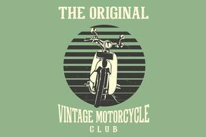 le design original du club de moto vintage vecteur