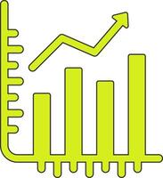 les stocks croissance vecto icône vecteur