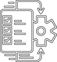 flux de travail vecto icône vecteur