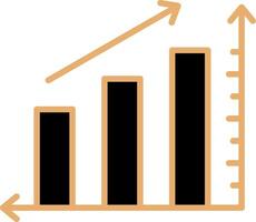 statistiques augmenter vecto icône vecteur