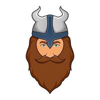 viking raider tête mascotte vecteur