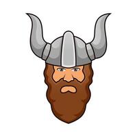 puissant viking mascotte tête conception vecteur