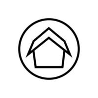 page d'accueil icône vecteur. maison illustration signe. Accueil symbole. bâtiment logo. vecteur
