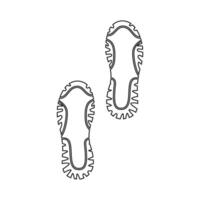 chaussure impressions icône vecteur. empreintes illustration signe. des chaussures symbole ou logo. vecteur