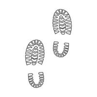 chaussure impressions icône vecteur. empreintes illustration signe. des chaussures symbole ou logo. vecteur