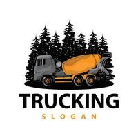 un camion logo lourd véhicule exploitation minière un camion transport conception vecteur illustration modèle
