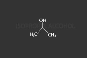 isopropyle de l'alcool moléculaire squelettique chimique formule vecteur