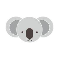 koala visage icône vecteur illustration
