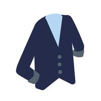 bleu manteau icône vecteur illustration