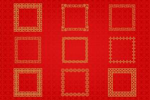 chinois Oriental frontière ornement est asiatique décoratif art vecteur