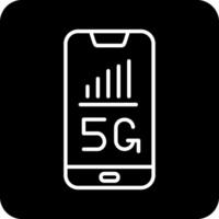 5g téléphone intelligent vecto icône vecteur