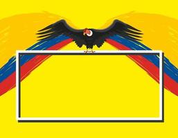 condor drapeau colombie vecteur