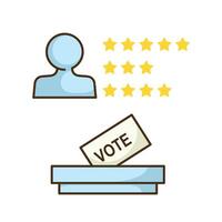 vote élections icône symbole art pour politique thème vecteur icône conception art. voter sondage et promotion campagne